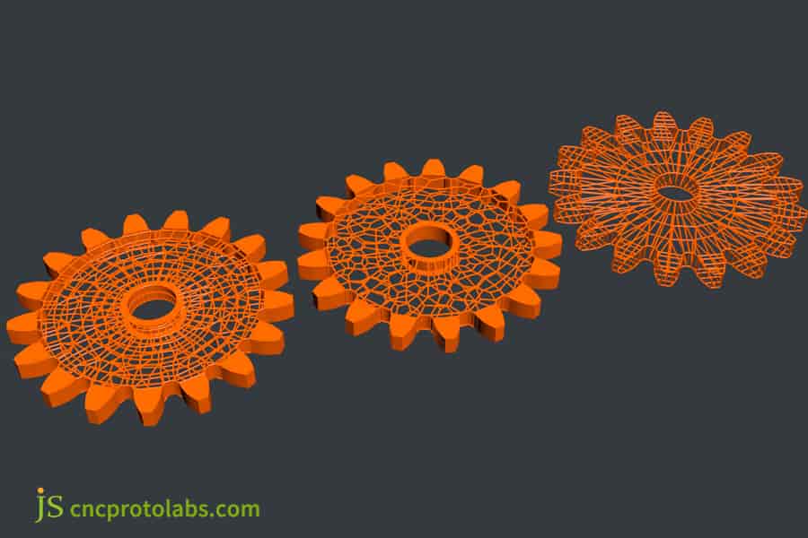 3D printing manufacturing of gear