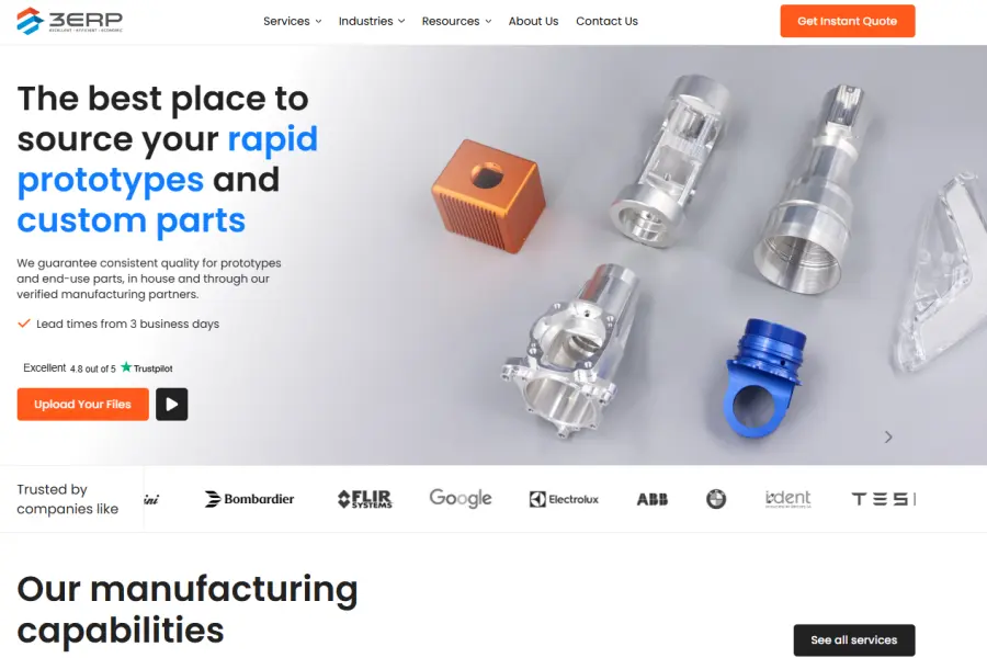 موقع 3ERP للنماذج الأولية السريعة وقطع الغيار