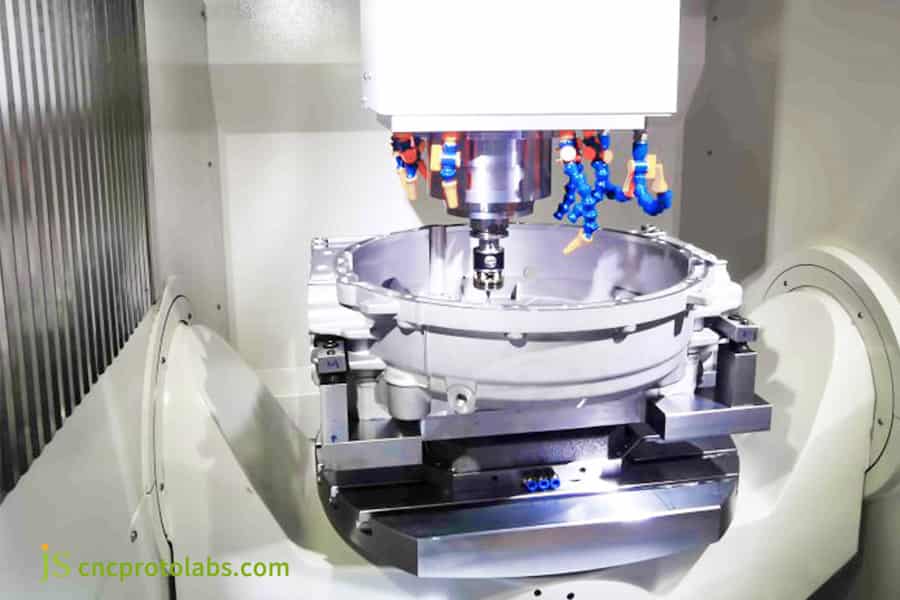 Aerospace 5 axis machining​ of a large part.