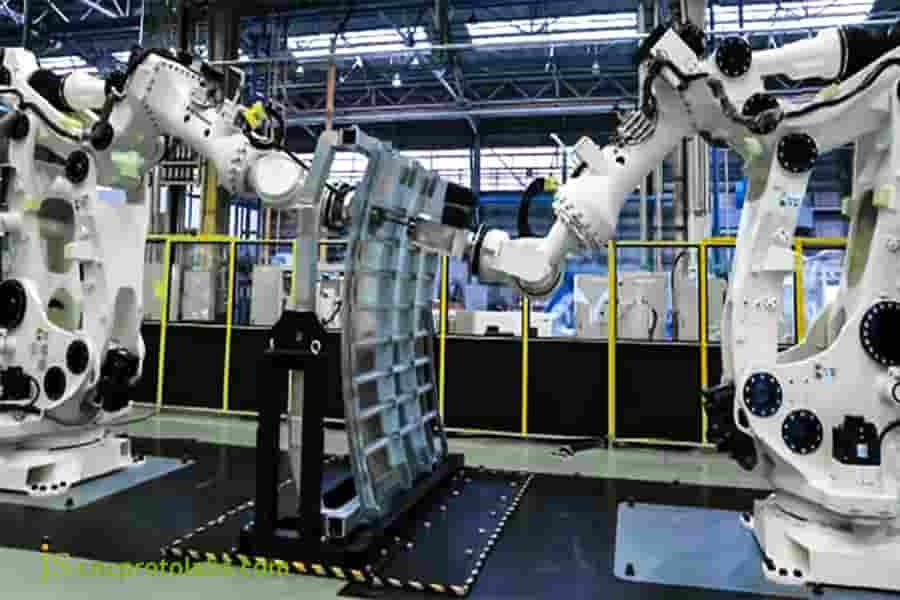 أذرع آلية مزدوجة ذات 5 محاور تصنيع جزء من الفضاء الجوي