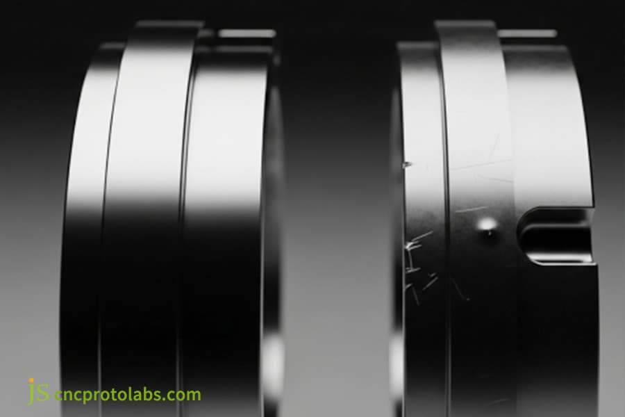 CNC milling metals surface quality comparison.