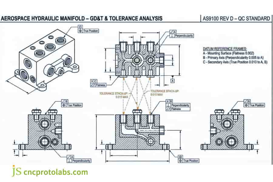 Hydraulic manifold GD&T