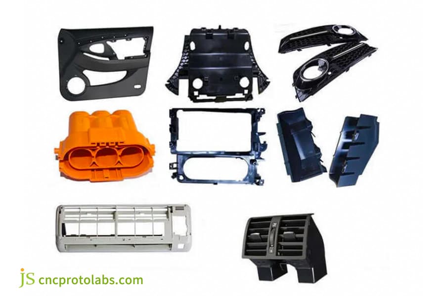 Diverse automotive injection molded parts
