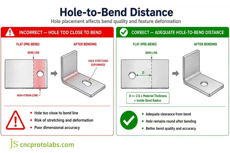 Bracket Fabrication Service hole distance