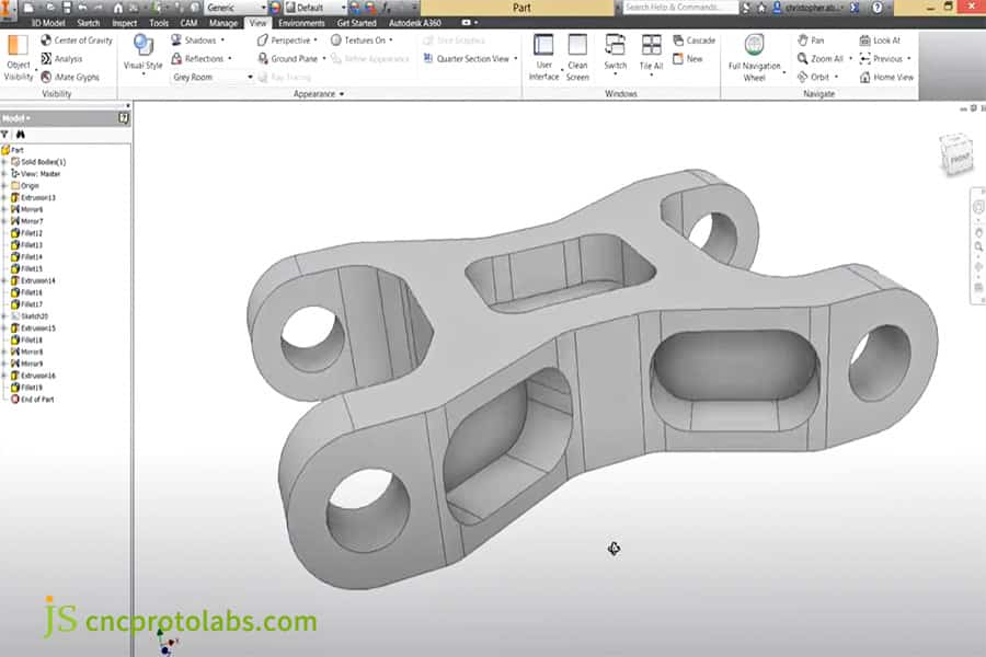 CAD model for 5-axis CNC parts