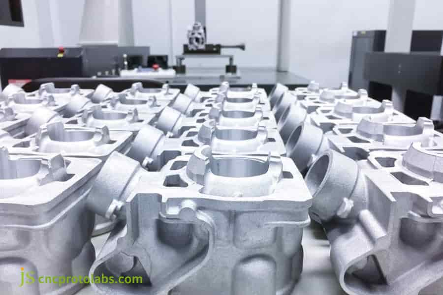 Bloques de cilindros de aluminio a partir de prototipado rápido.