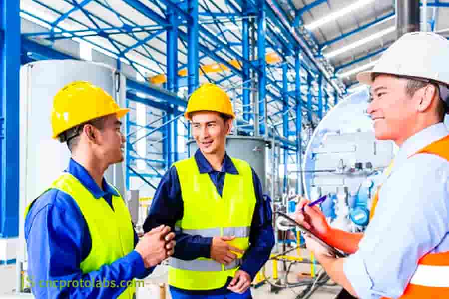 Inspecting a china cnc turning parts factory.