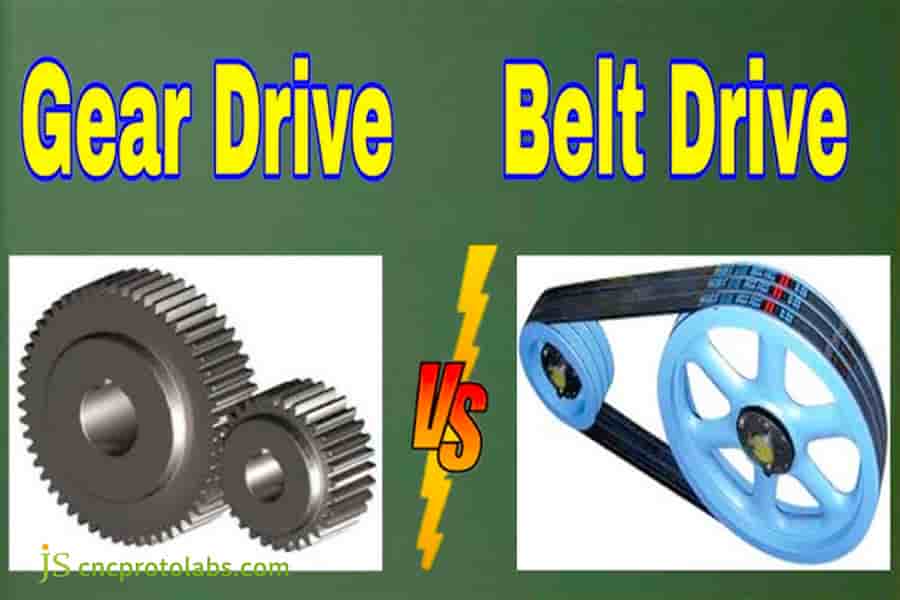 Comparison of gear drive vs belt drive gears.