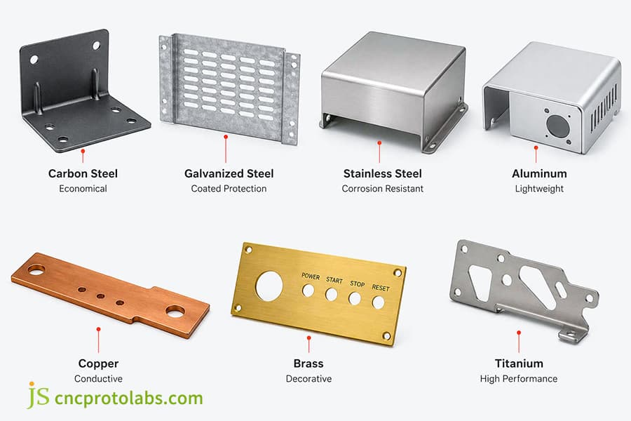 Custom sheet metal fabrication materials