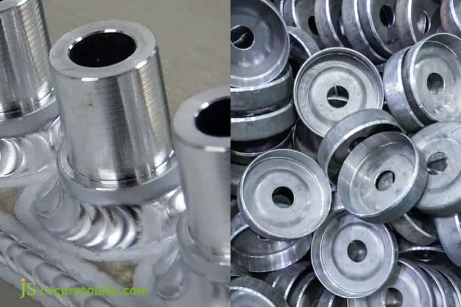 Deep drawn metal parts vs welded finish