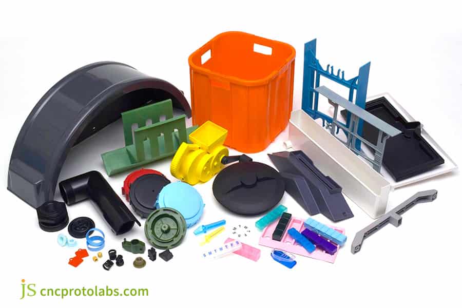Various parts from injection molding plastics
