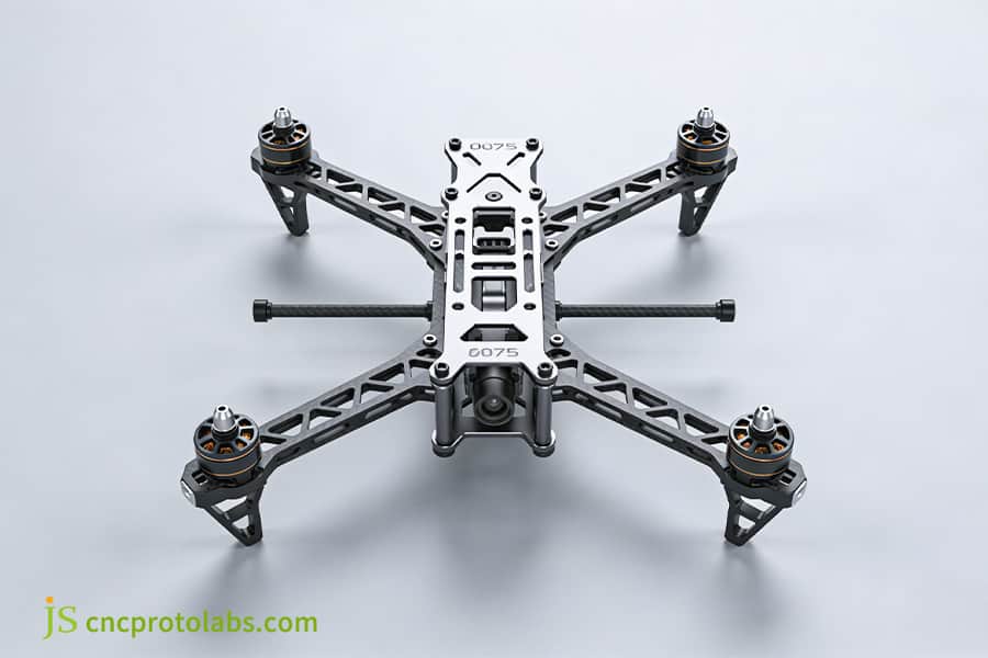 Drone frame for machining for aerospace