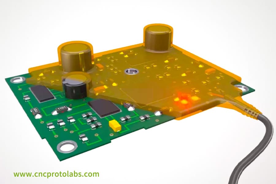 Electronic components via overmolding