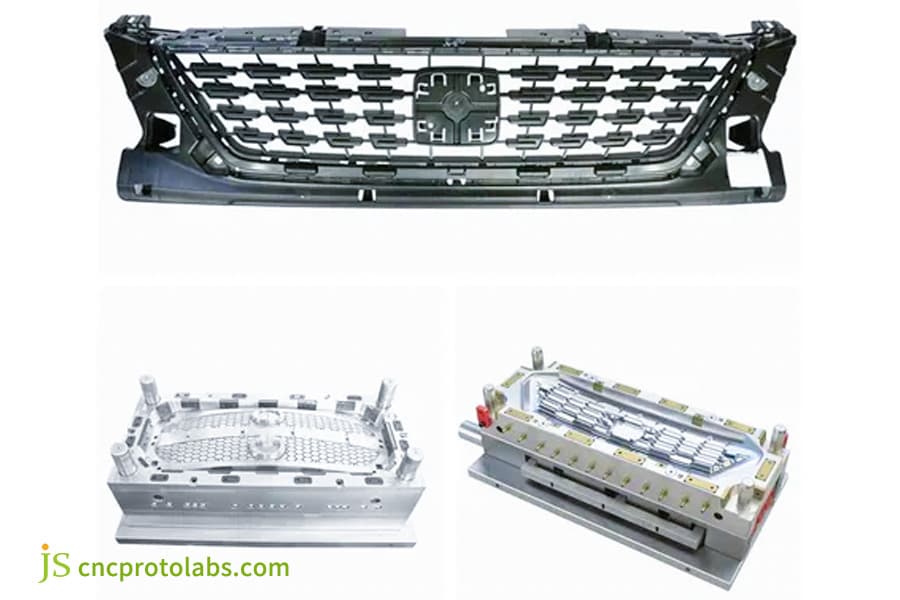 Form für einen großen Kühlergrill für ein Baufahrzeug