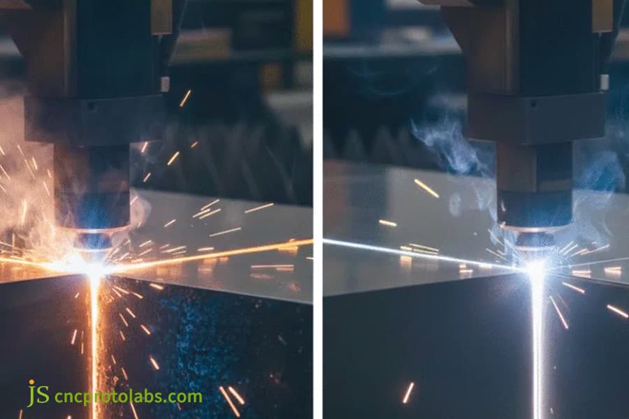 Nitrogen vs oxygen​ laser cut parts