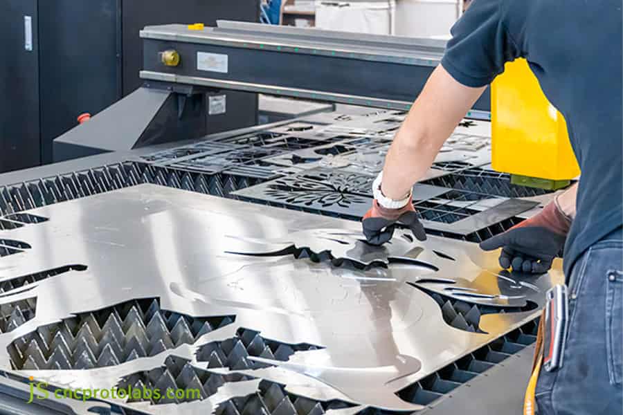 Sheet Metal Laser Cutting Service removing
