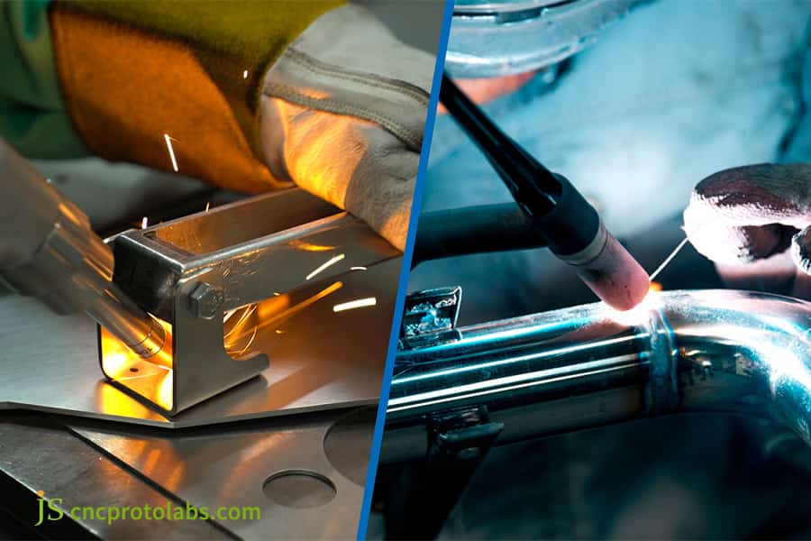 Laser vs TIG welding different materials