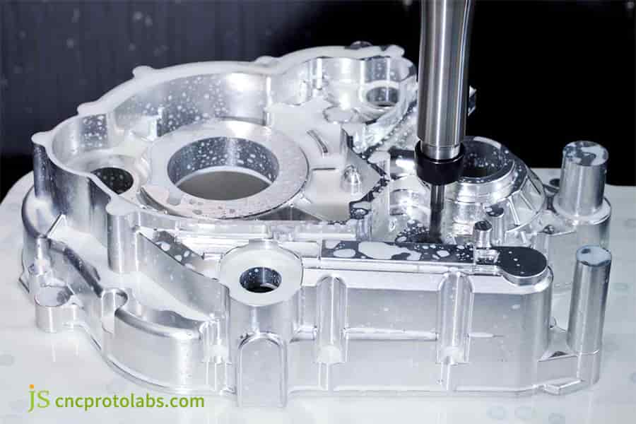 5 axis machining​ of an aluminum housing.