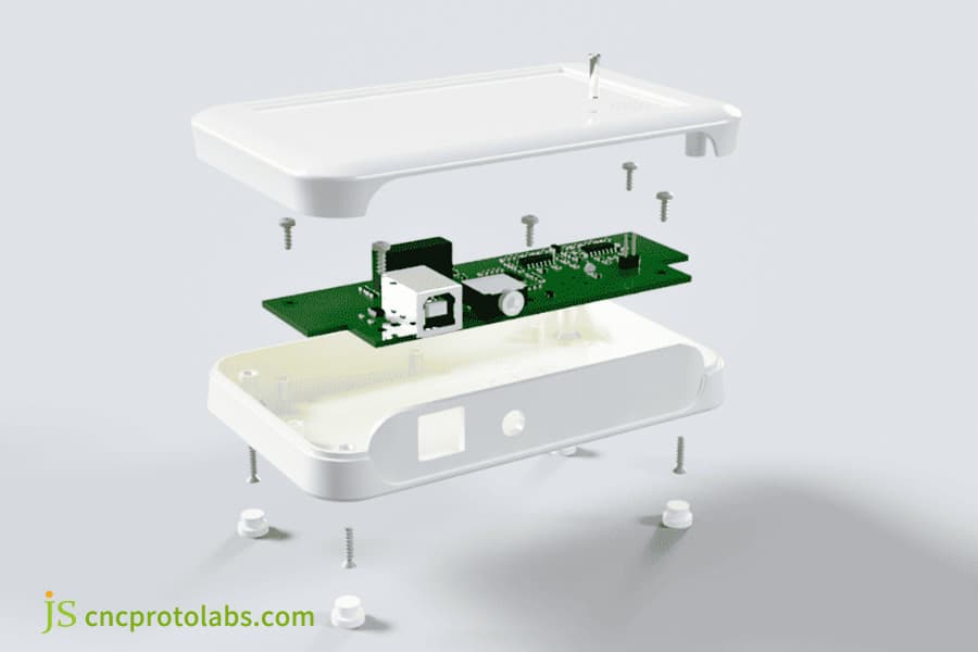 High-precision prototype​ parts exploded view.