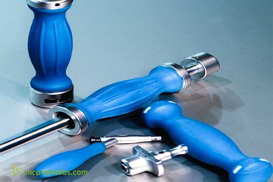 Medical handle case study using overmolding