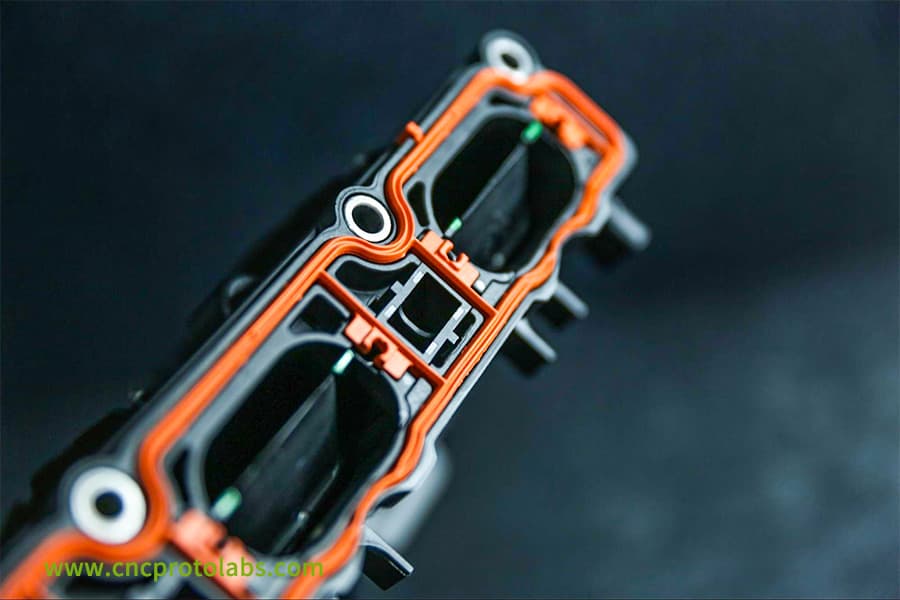 Metal insert molding​ for automotive sensor parts.