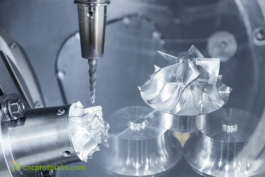 A CNC milling service machines a metal rotor