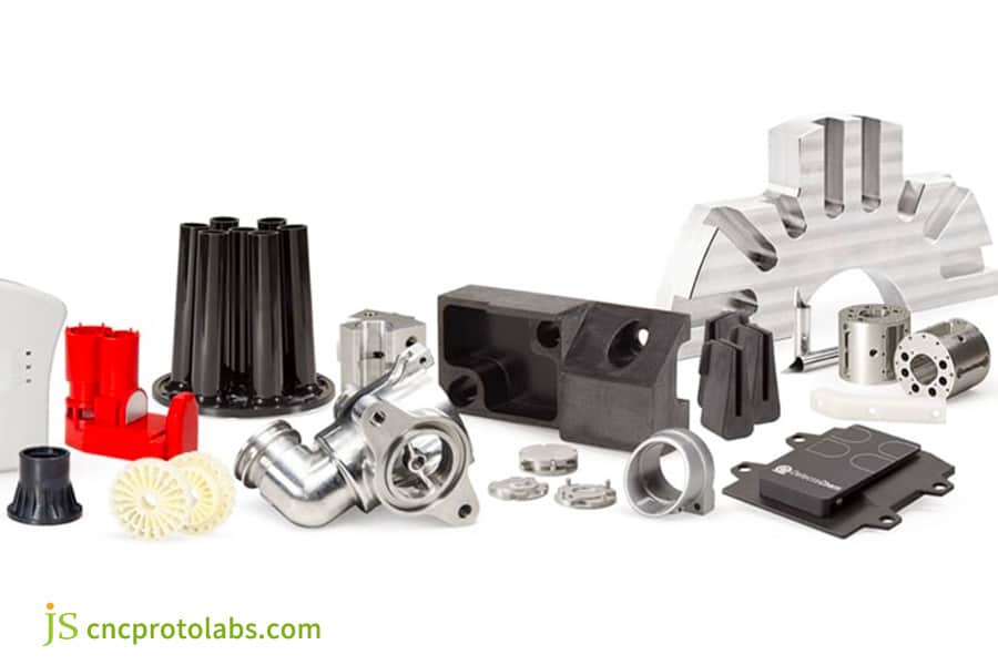 Plastic prototype manufacturing​ and metal samples.