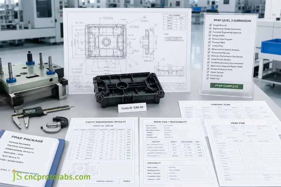 PPAP Level 3 documentation and mold approval