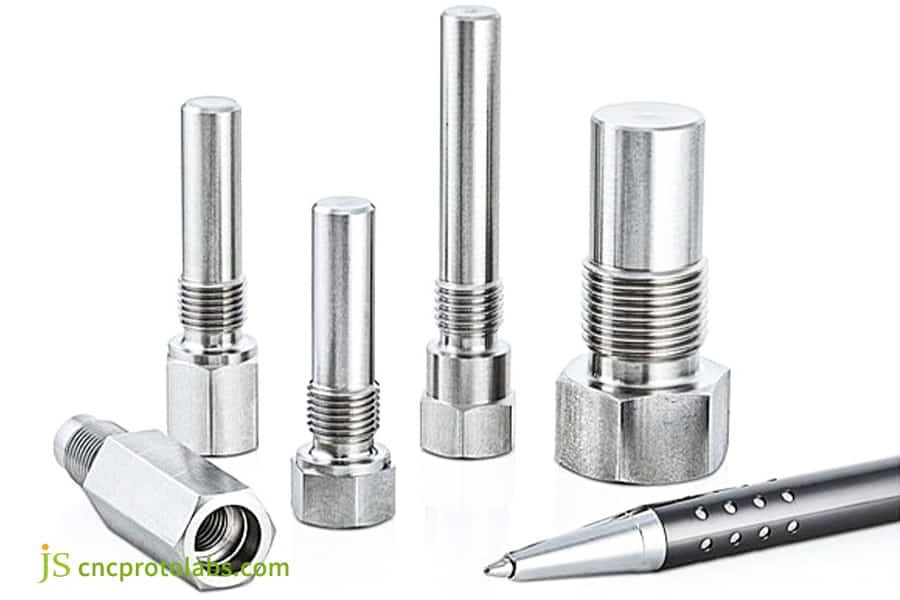 Precision cnc turning parts​ on display