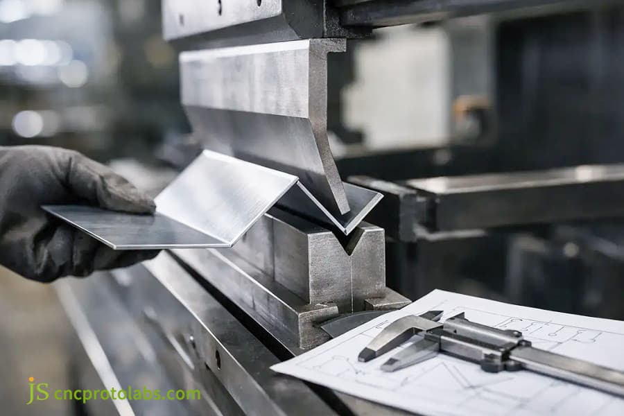 Press brake bending aluminum relief notch DFM
