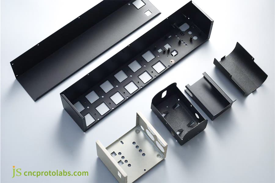 Sheet metal enclosure corner reliefs parts