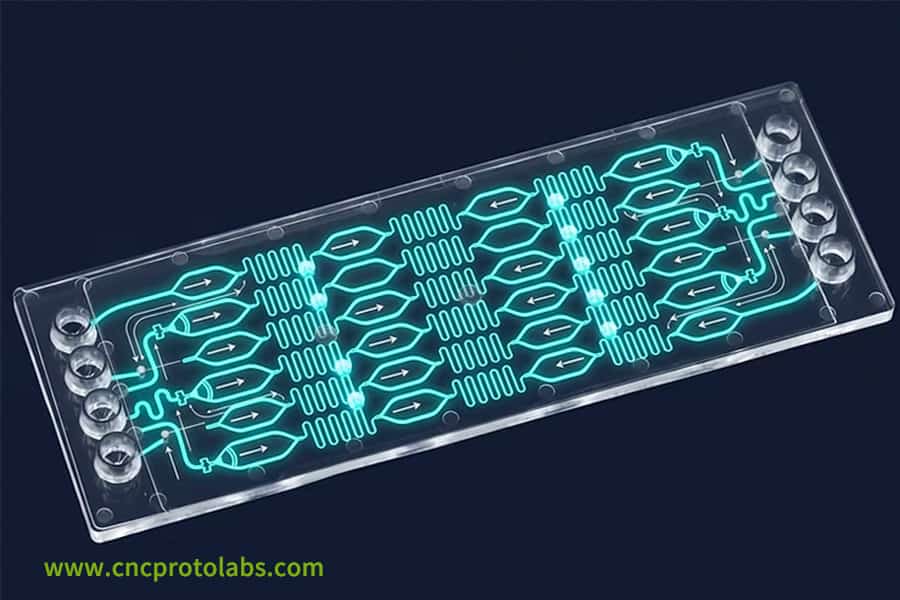A chip made with high precision injection molding