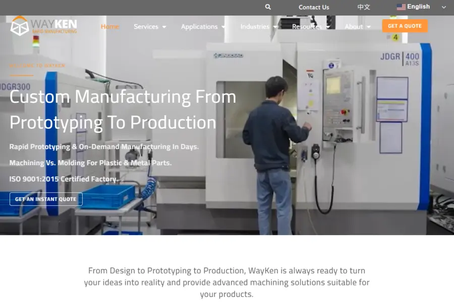 النماذج الأولية WayKen إلى موقع الإنتاج